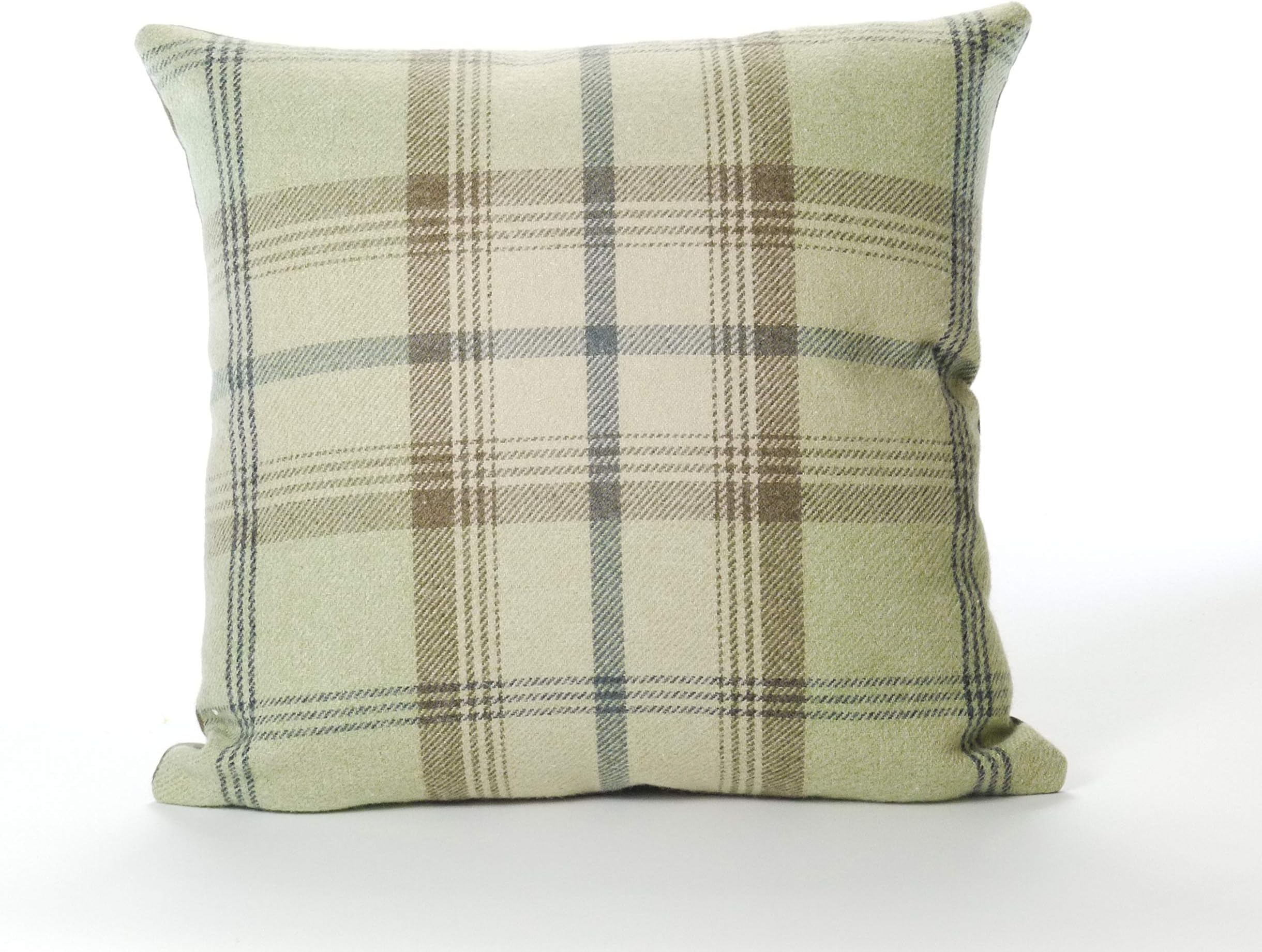 Cuthbert and Black Highland Mist Tartan 16n x 16in Cushion Cover in Pale Green
