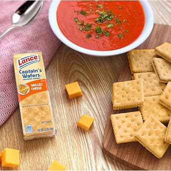 Lance Sandwich Crackers, Captain's Grilled Cheese Wafers, 8 Ct Box