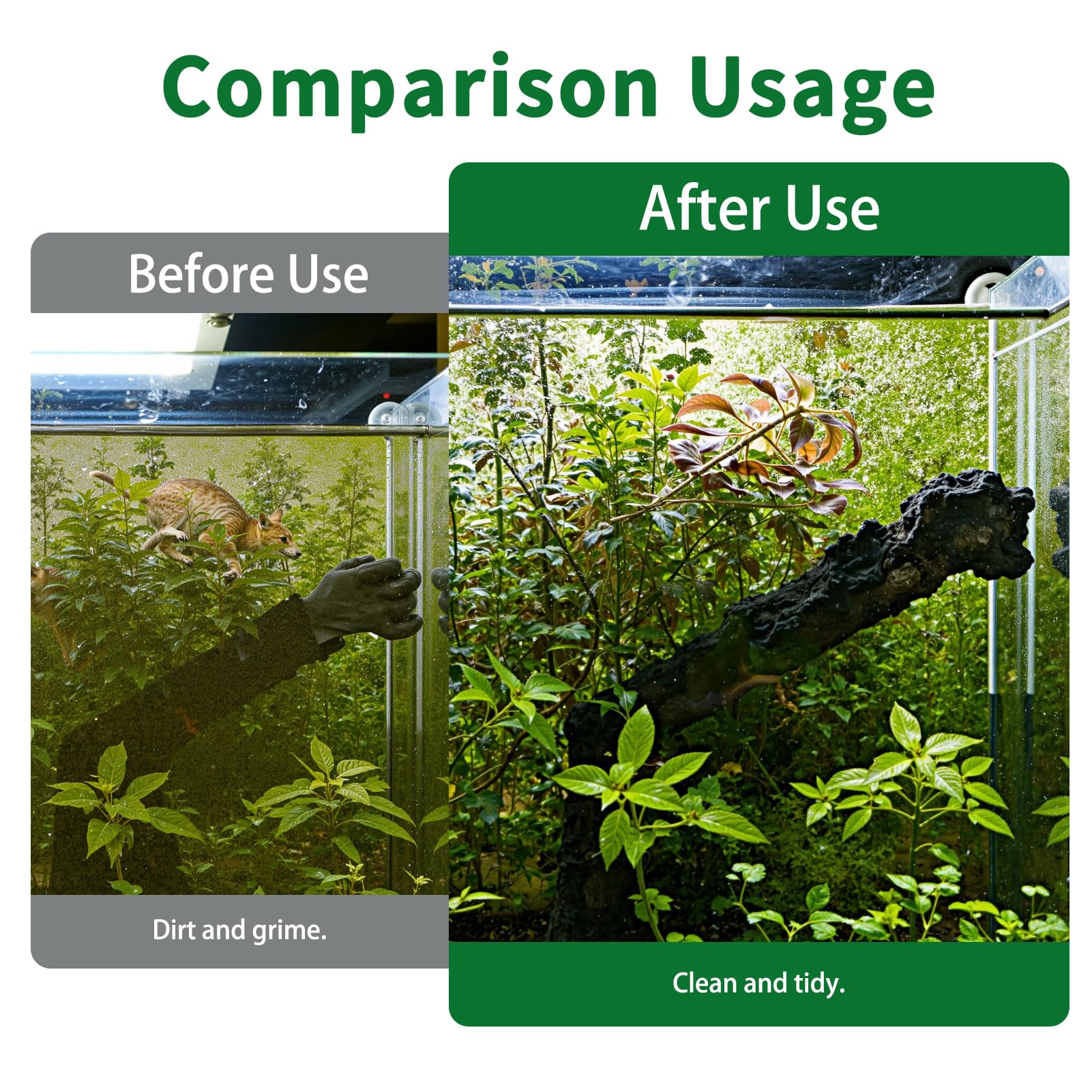 Nettoyage Aquarium, Kit Nettoyage Aquarium 3 en 1 avec Poignée Amovible + Grattoir à Algues + Éponge de Nettoyages Kit D'outils de Nettoyage pour Accessoire Aquarium