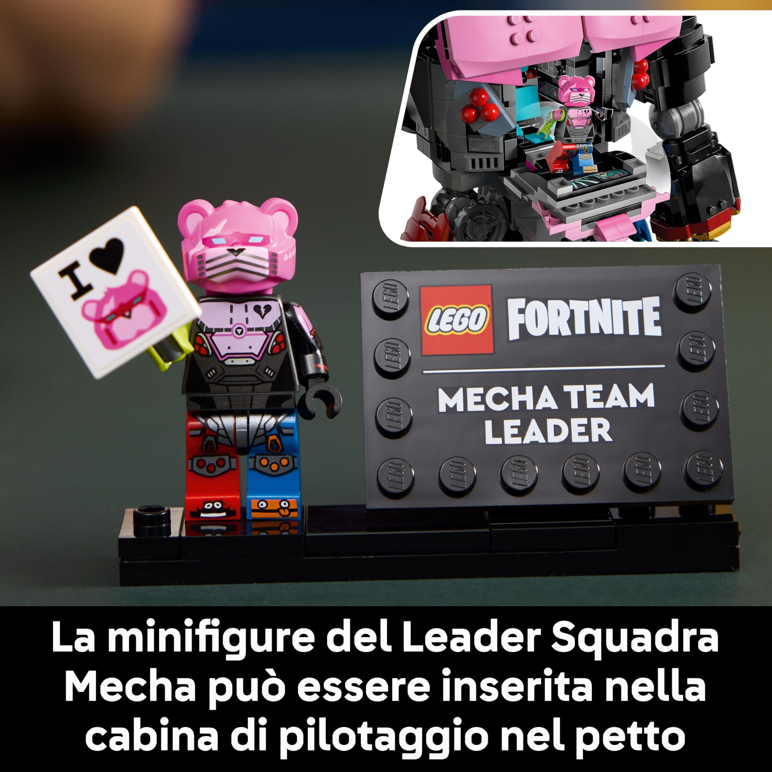 LEGO Fortnite Leader Squadra Mecha - Kit da Esposizione con Spada e Minifigure - Regalo da Collezione per Adulti Appassionati di Videogiochi - 77078, Mecha Team Leader 77078