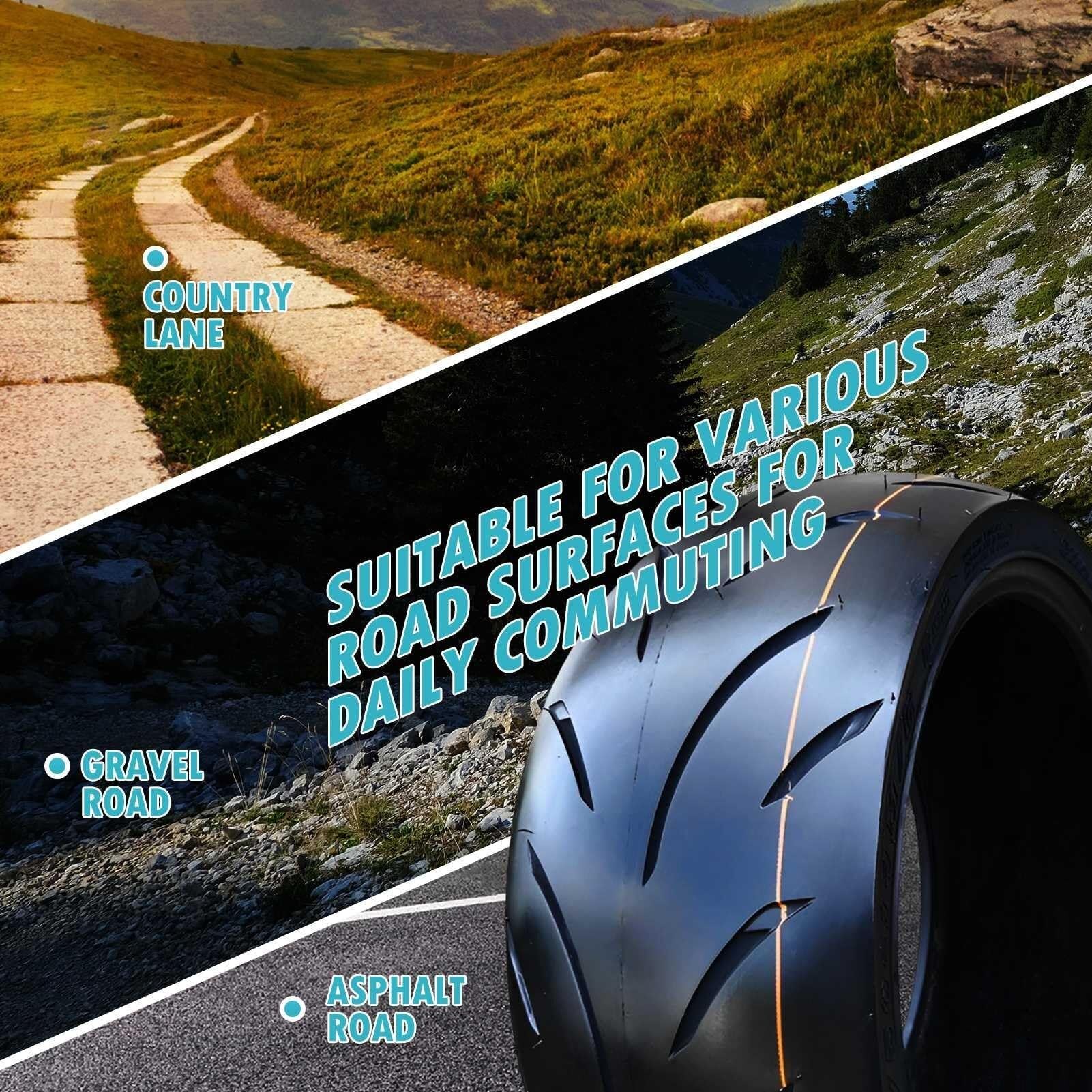 180/50-14 Opona Motocyklowa Bezdętkowa z Niskim Oporem Toczenia 180/50/14 Wytrzymała Przyczepność i 180 50 14 Opona Przeciwpoślizgowa na Koła Przednie i Tylne