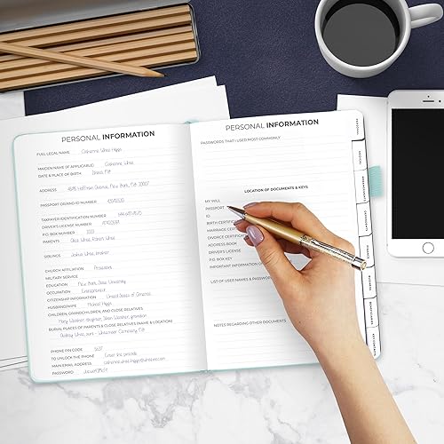 Vista 100 de Clever Fox Planificador de fin de vida - Organizador de arreglos finales para beneficiarios, preparación de testamentos, últimos deseos y Verde