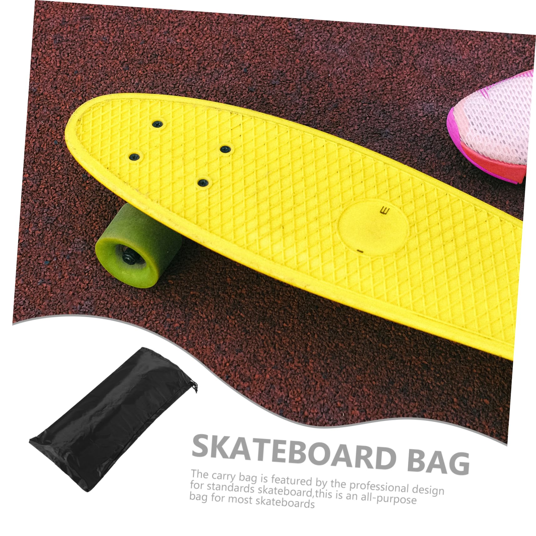 BRIGHTFUFU Skateboard Accessory Lightweight Compact Travel Bag for Skateboard Pockets