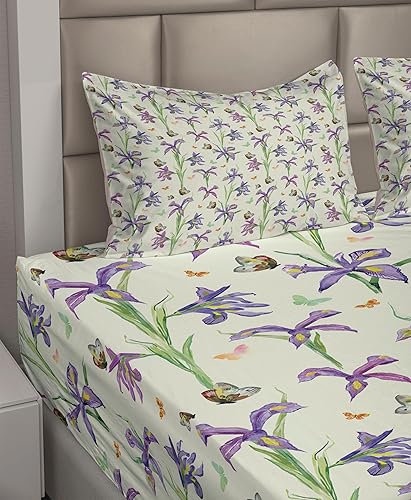 Miniatura 6 de Lunarable Sábana encimera de mapa mundial, collage de mapas antiguos del atlas vintage, estampado temático de grupo de civilización, suave y cómoda,