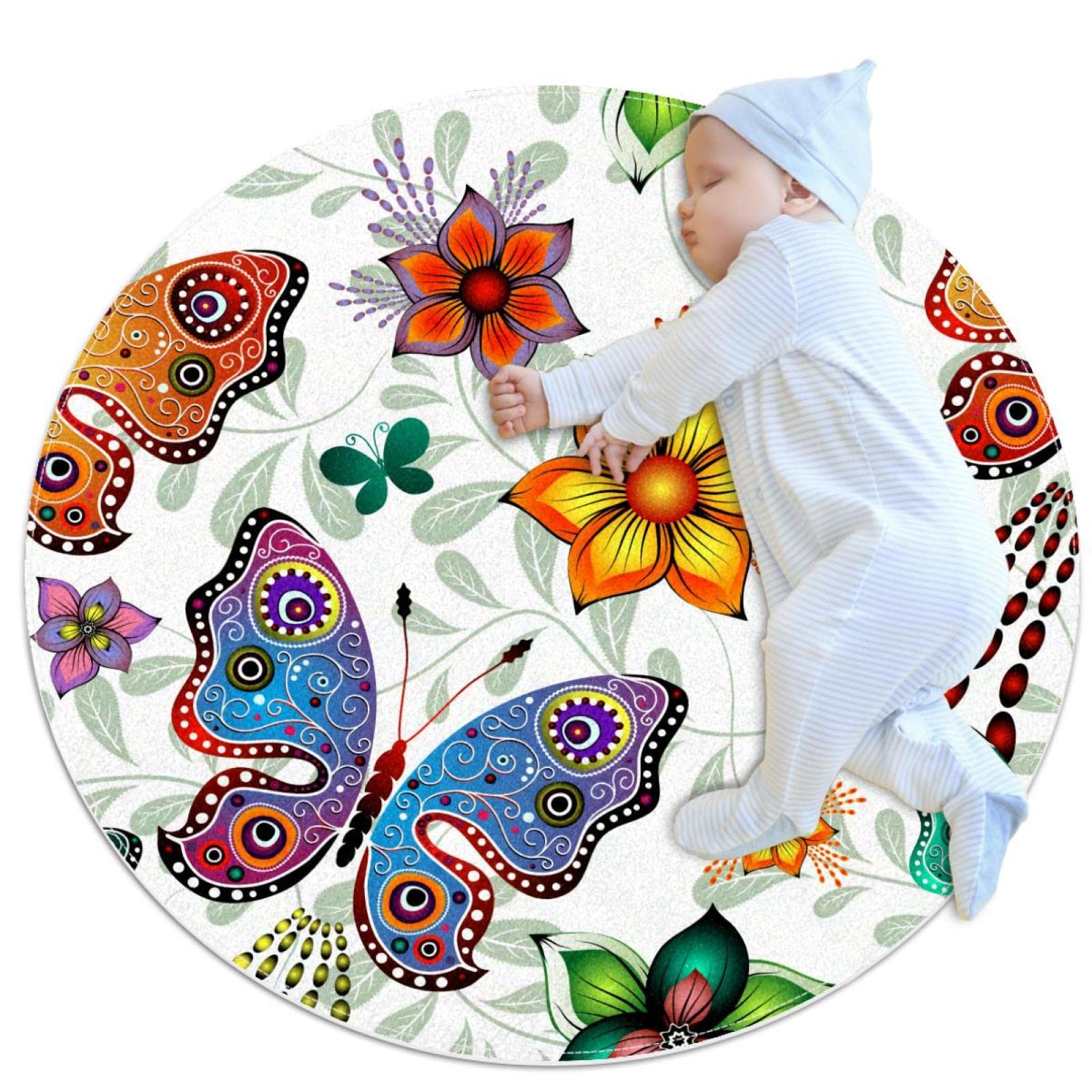 Tapis fleur de papillon tapis de sol pour décoration d'intérieur et salle de bain