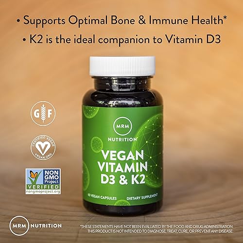 Miniatura 5 de MRM Nuturition Vitamina D3 vegana de 2500 UI  Hueso  Salud inmunológica  Hecho de líquenes  Apoya la absorción de calcio  Vegano  Apto para