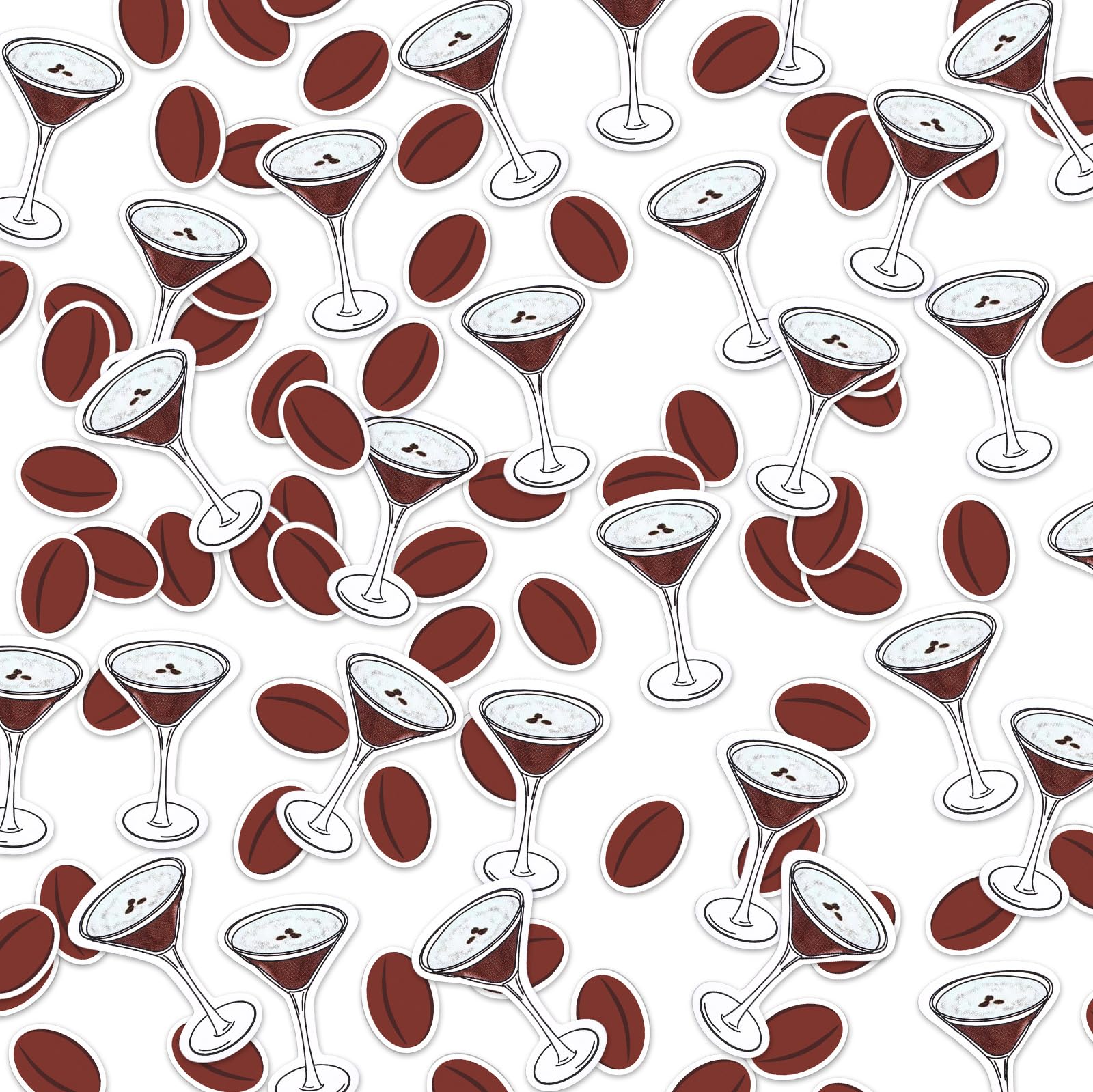 Watersay 400 Pcs Martini Confetti Coffee, Olive Party Table Scatter