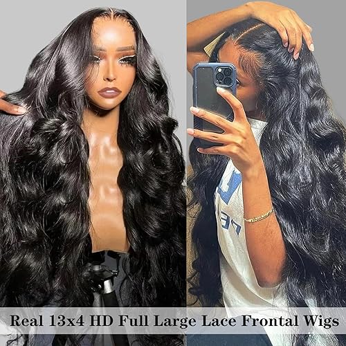 Miniatura 6 de Pelucas de cabello humano ondulado con encaje frontal transparente HD de 13 x 4 pulgadas, predepiladas con abuelitos, densidad del 180 %, pelucas de