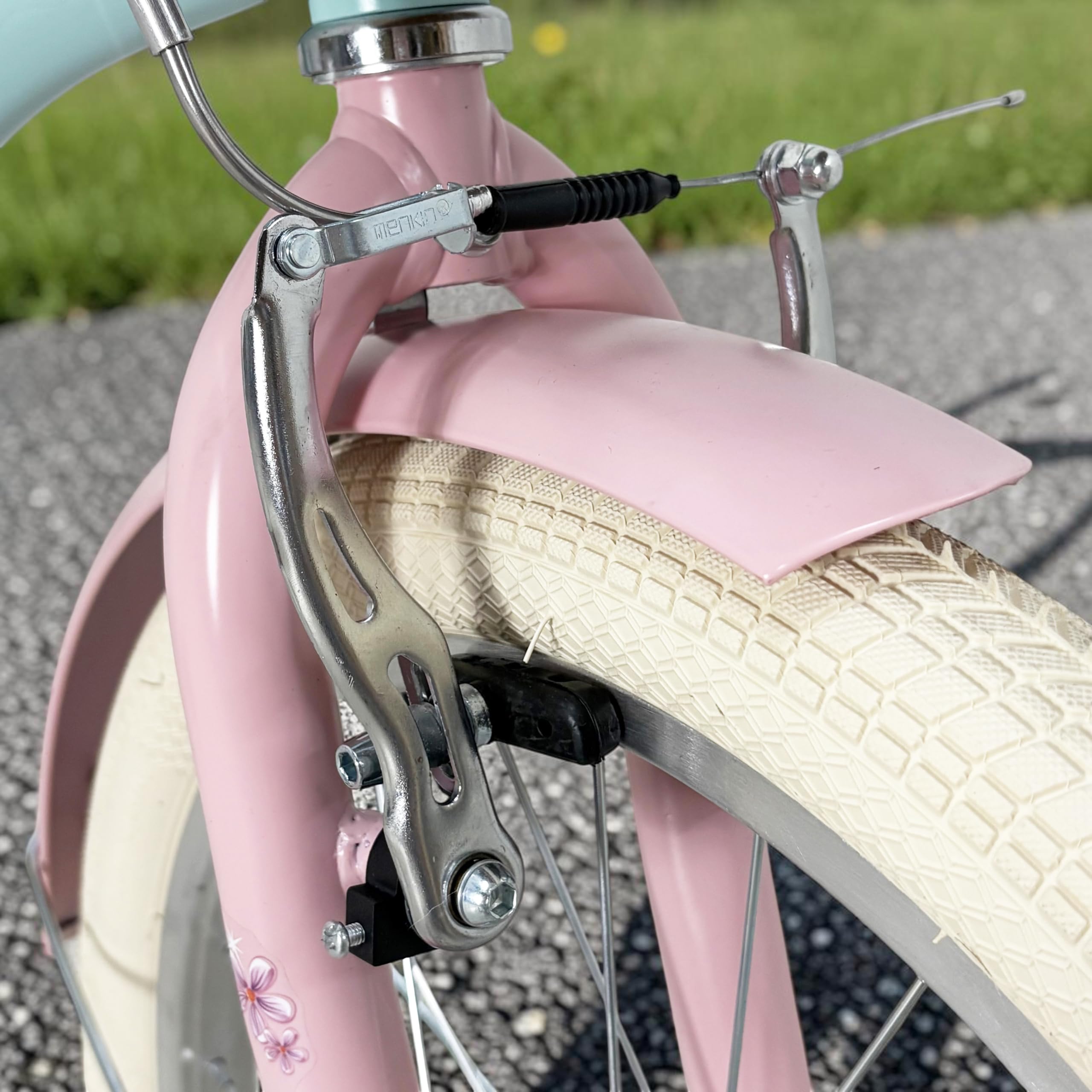 IBK Bicicletta 20" Pollici, Bici Classica da Ragazza, City Bike con Freni V-Brake, con Cestino Anteriore e Portapacchi, da Passeggio e Città