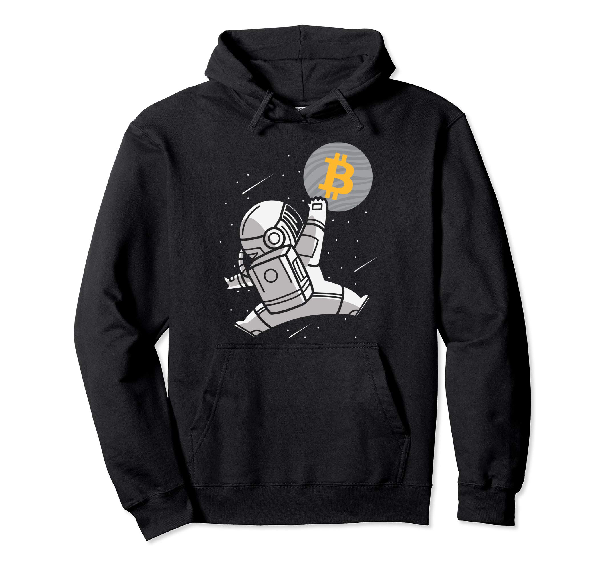 Bitcoin Revolution TeezBitcoin Btc Crypto Featuring Astronaut Hoodie Pullover HoodieOEKO-TEX STANDARD 100