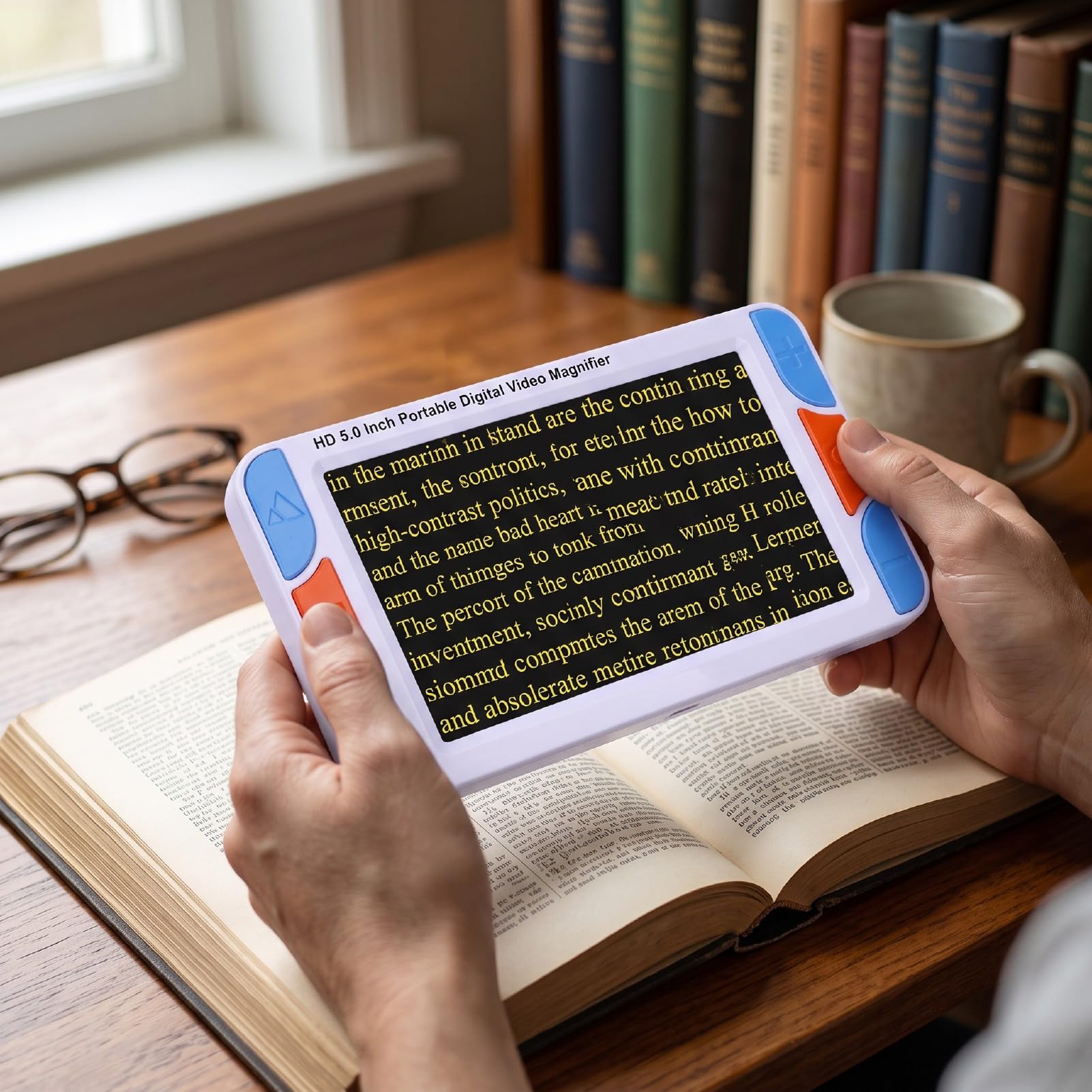Denash Lupa Digital con Pantalla LCD de 5 Pulgadas con Ayuda de Lectura