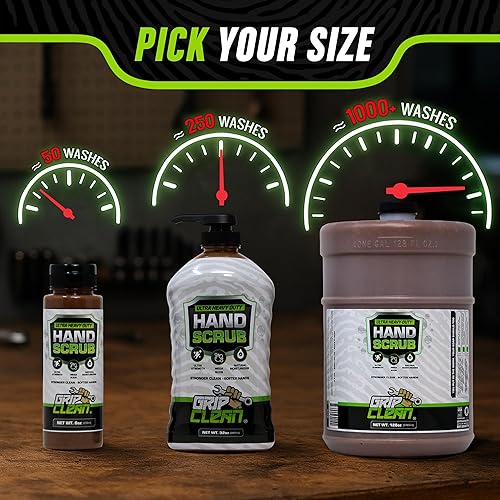Miniatura 9 de Grip Clean Limpiador de manos ultra resistente para mecánicos de automóviles  Exfoliante de manos de nuez con infusión de suciedad - Limpiador de