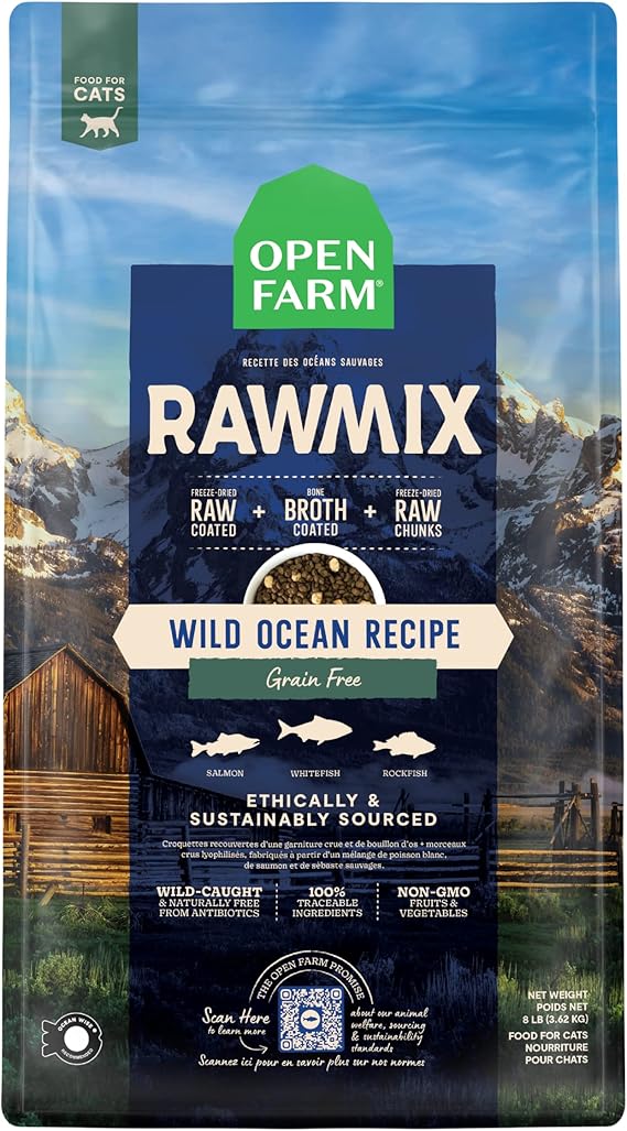 Open Farm RawMix WildOcean Recipe for Cats, Includes