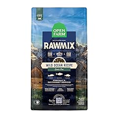 Open Farm, RawMix Dry Cat Food, Protein-Packed Kibble Coated in Bone Broth with Freeze Dried Raw Chunks, for Indoor & Outdoor Cats, Wild-Caught Whitefish, Salmon & Rockfish Recipe, 8lb Bag