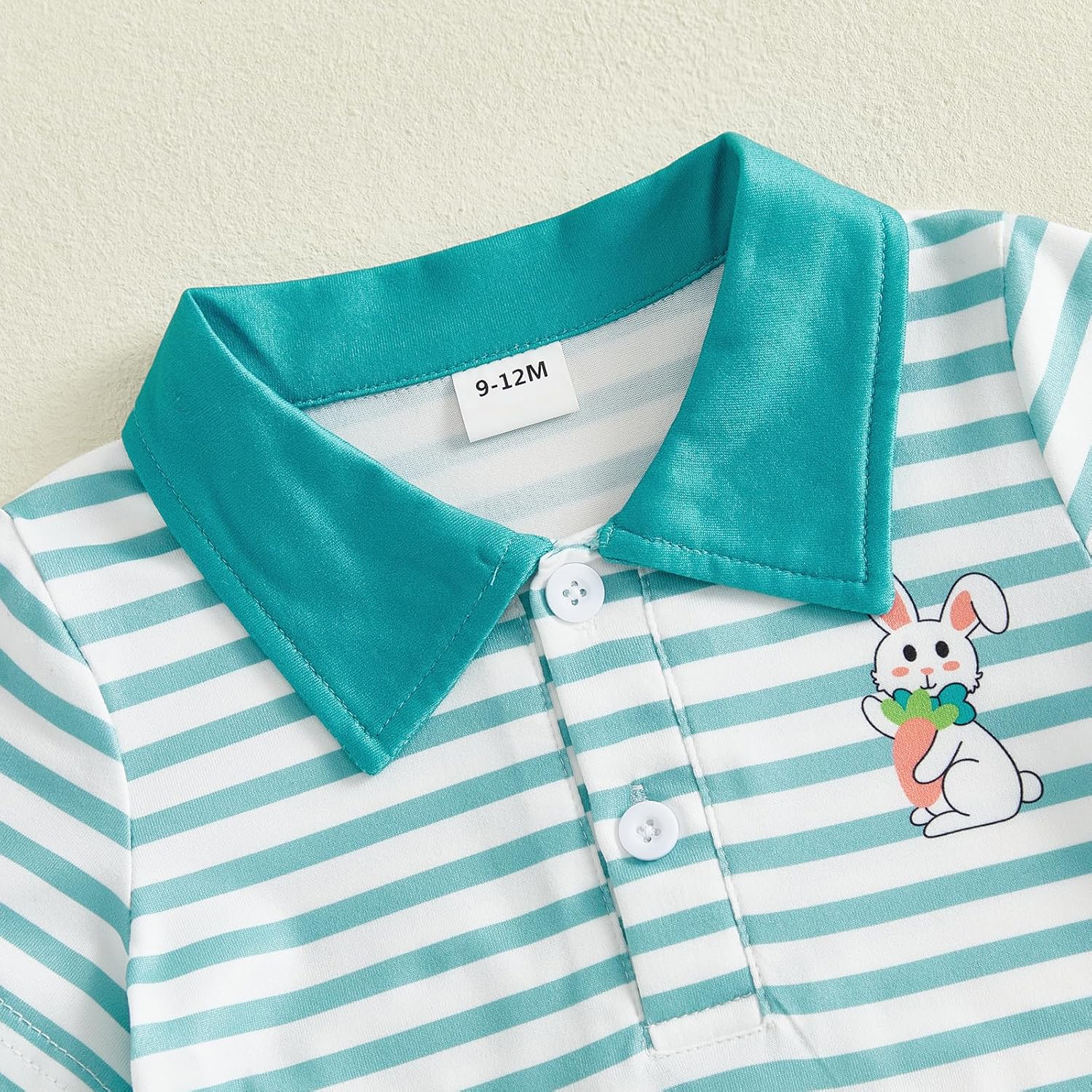 Baby Boy Shorts Set Summer Clothes Toddler Bear Embroidery Striped Short Sleeve Lapel T-shirt Shorts Outfit - Image 5