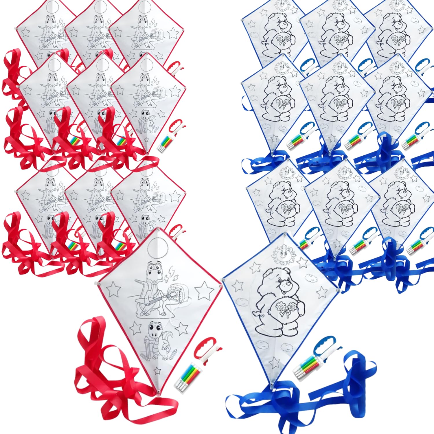 Bea's Party Set de 20 ó 10 Cometas para Pintar Cometas para niños Regalos para Colorear Detalles cumpleaños niños Invitados Boda Detalles comunion para Invitados Bautizo