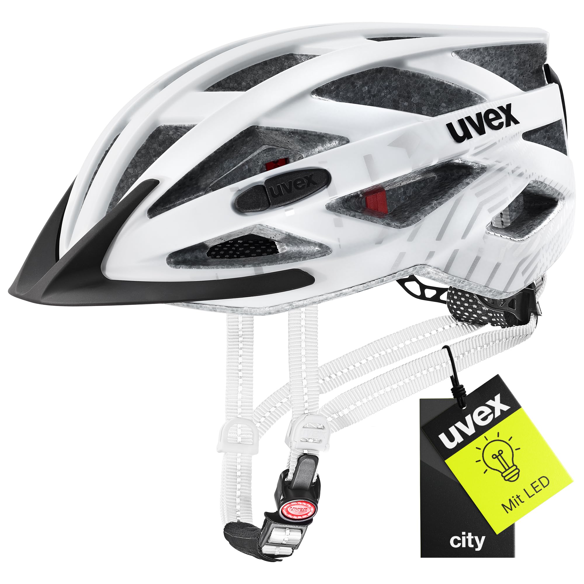 uvex City i-vo - Leichter City-Helm für Damen und Herren - individuelle Größenanpassung - inkl. LED-Licht