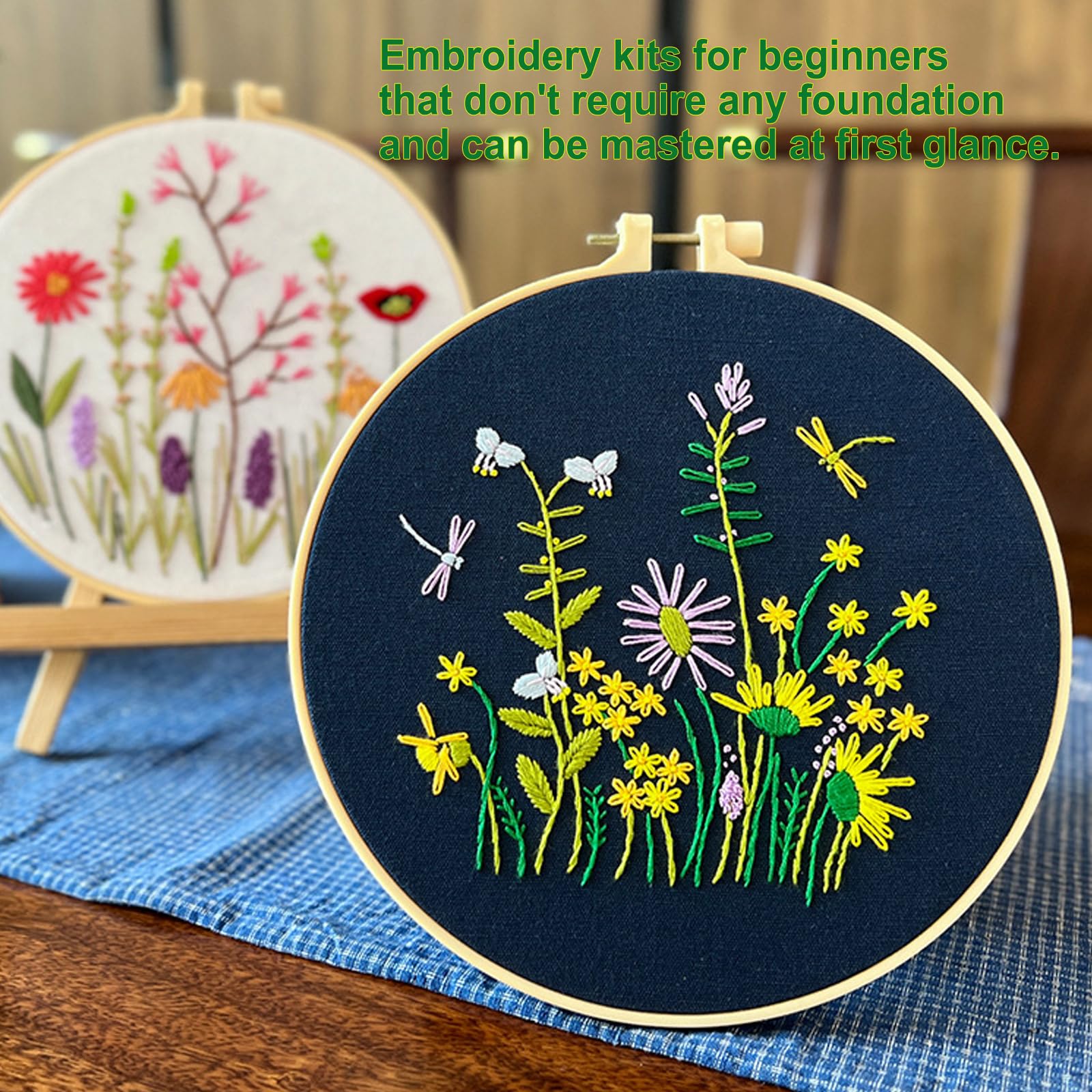 まどか☺︎ 新品未使用 Bibiy. QUINN EMBROIDERY Pink Daisies Embroidery Kit | Hobby Lobby | 2560316