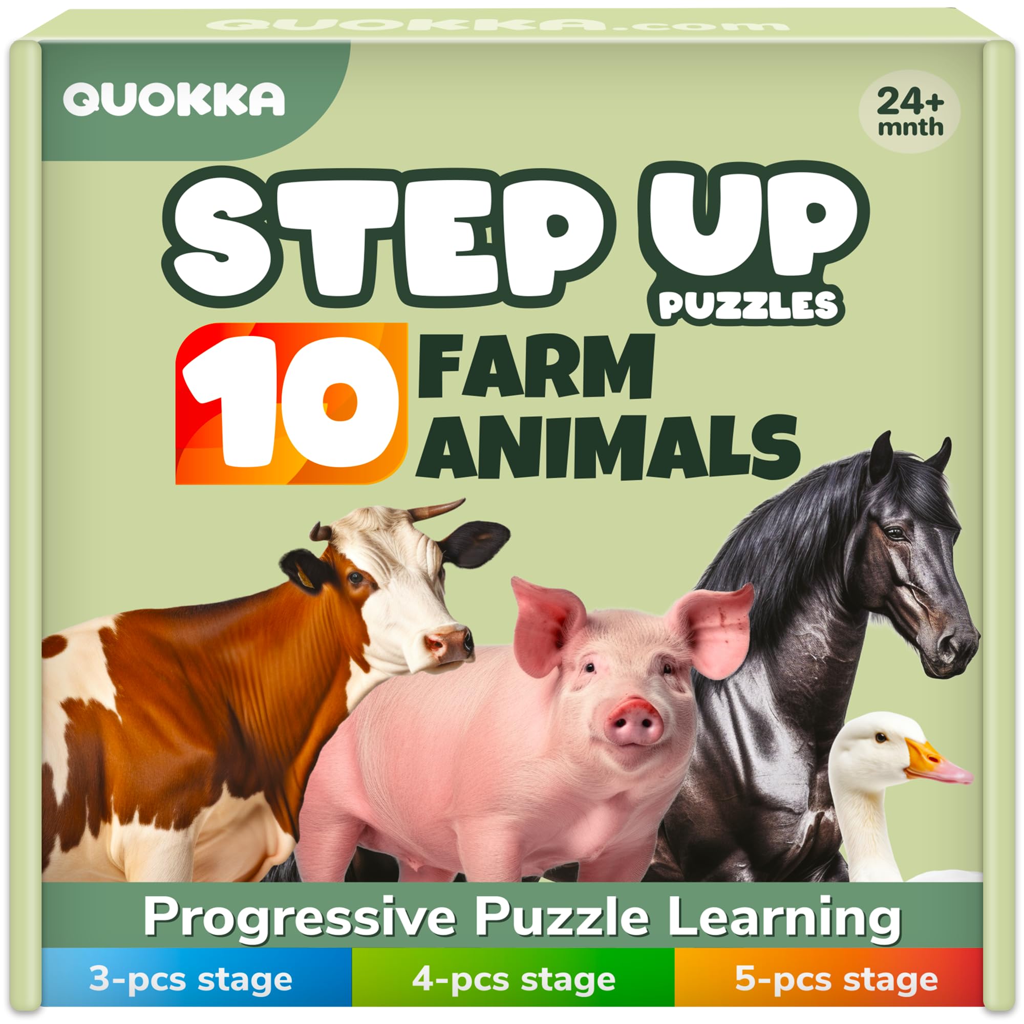 QUOKKA Puzzles For 2 3 Year Olds, Floor Toddler Puzzles Age 3-5, Educational Jigsaw Toys 2-3 yo