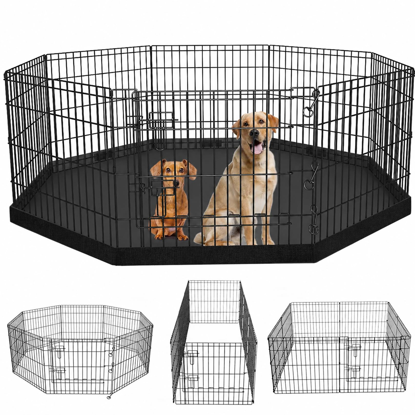 PETIME Foldable Dog Playpen - Puppy Pen -17