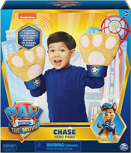 Miniatura 2 de Paw Patrol, Chase Hero Paws - Juguete de peluche con 10 sonidos y frases, disfraz de juego de simulación para niños a partir de 3 años