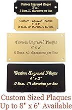 Stanley London Personalized, Custom Engraved Brass Plaque, Name Plate, Art Tag, Picture Frame Label, Trophy Award - Fixed ...