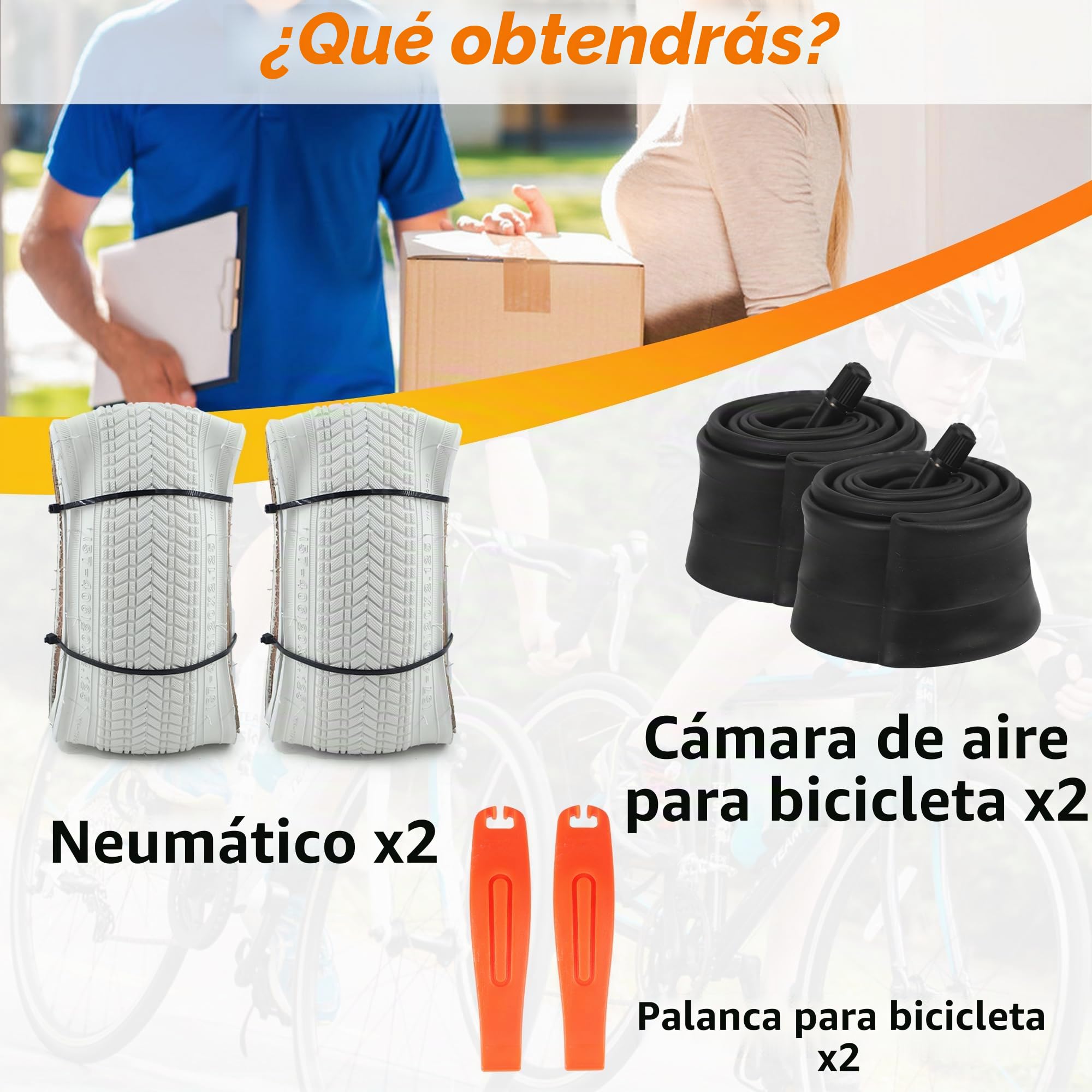 Juego de 2 neumáticos para bicicleta infantil de 16 x 2,125 cm, con mangueras, juego de alta calidad para una conducción segura y duradera