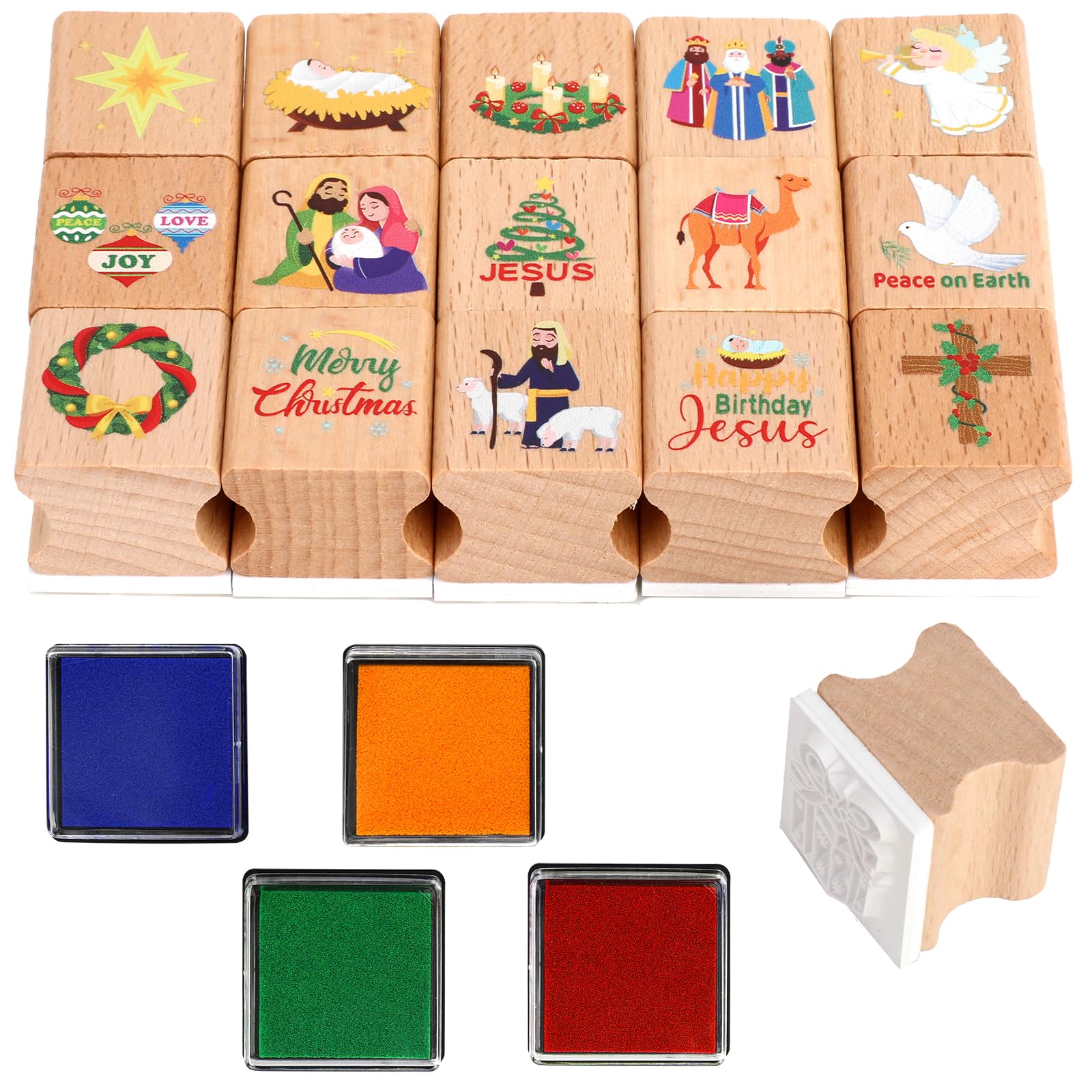 DPKOW Stamps Christmas Nativity Kids Crafting Party Favour - Image 2