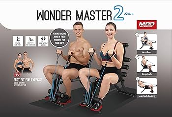 MBB 22 in 1 ワンダーマスター　腹筋マシン　折りたたみ式　エクササイズ Amazon | MBB 22 in 1 ワンダーマスターコア&腹筋ワークアウト