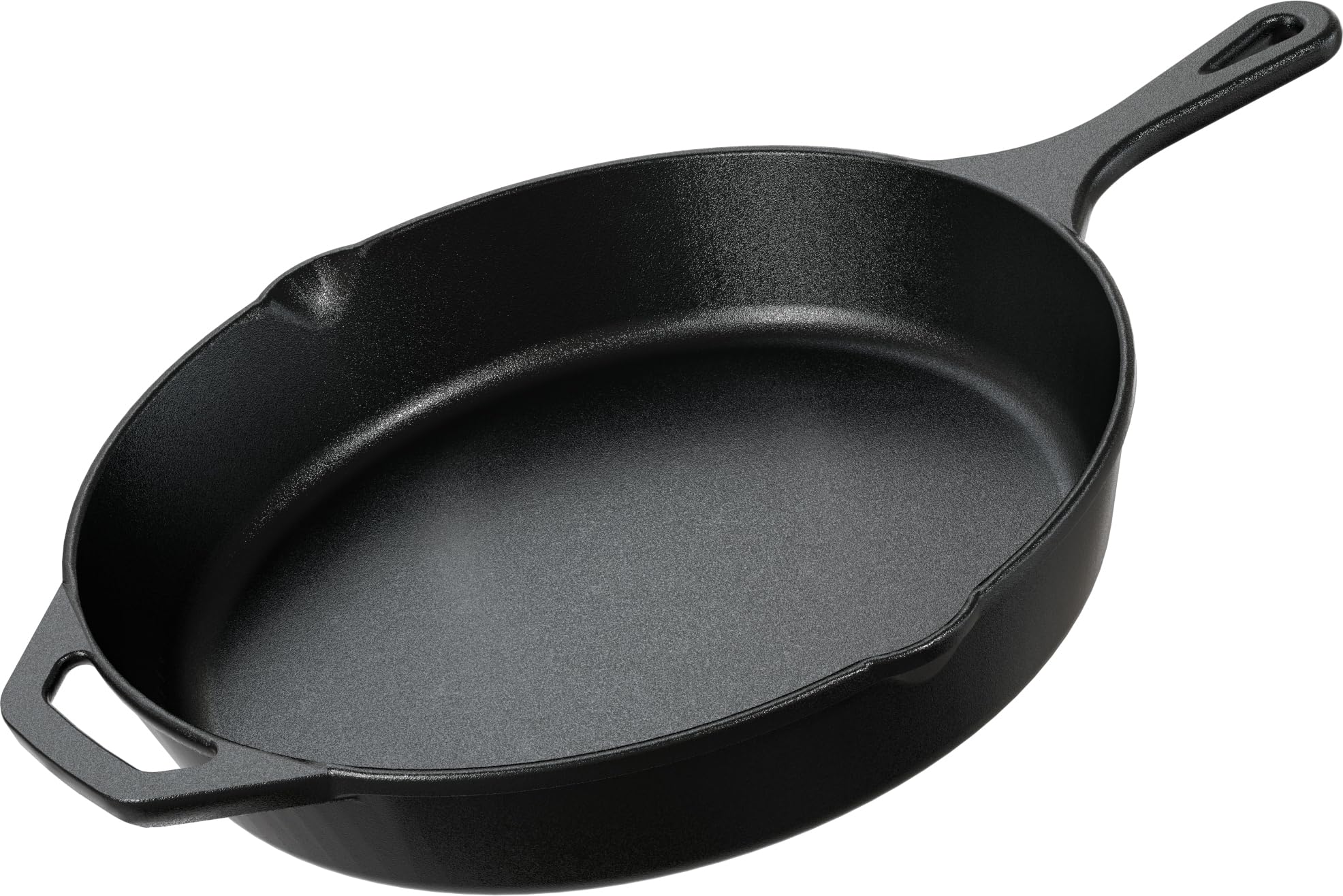 KICHLY 30.5 cm Pre-Seasoned Cast Iron Skillet Frying Pan with 2 Handles for Ease of use, Induction Compatible Cookware for Indoor & Outdoor Use (12 Inch, 30.5 cm, Cast Iron Pan, Induction Compatible)