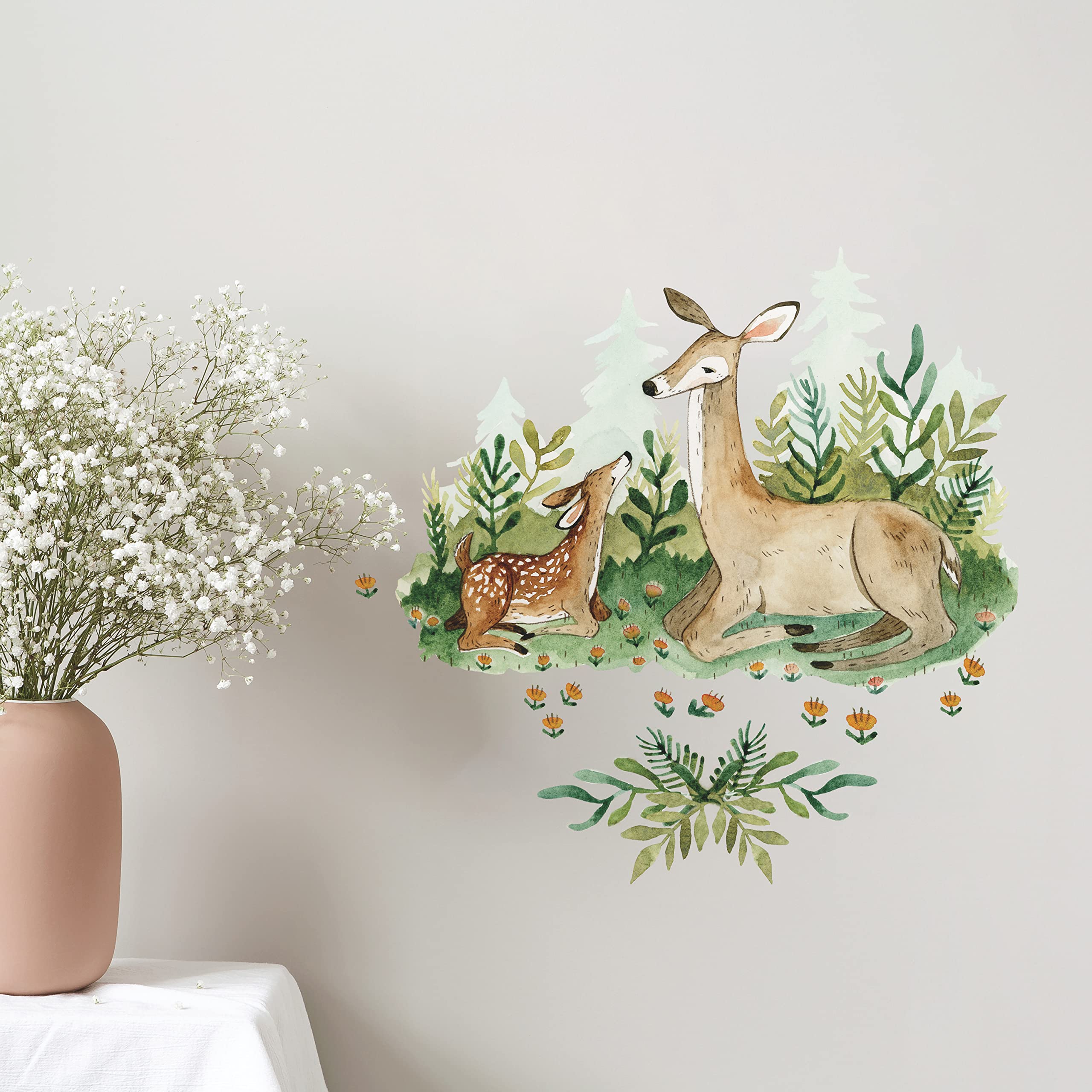 Stickers Muraux Géants Woodland Animaux Maman et Bébé