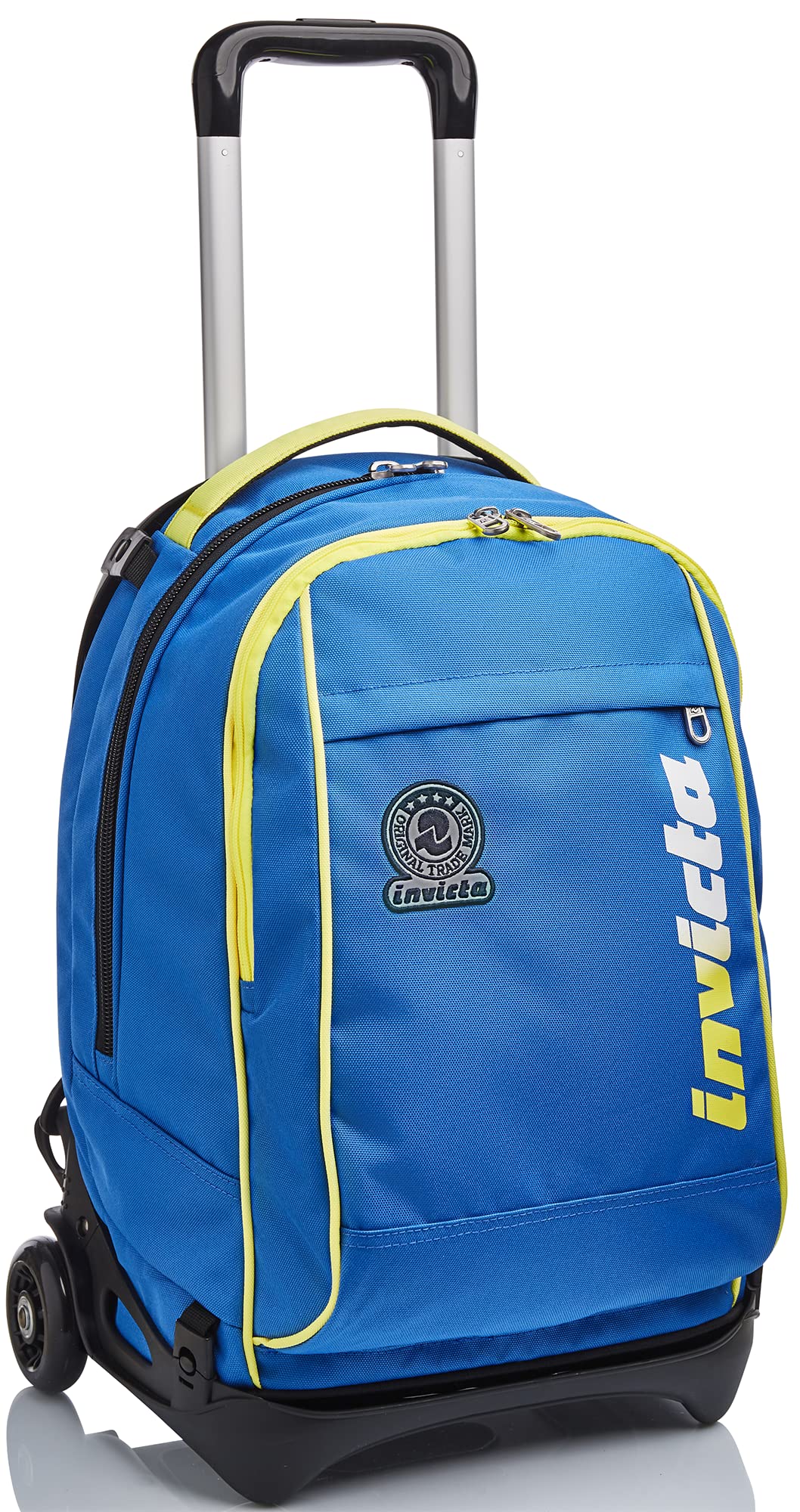 Invicta Trolley Scuola Sganciabile New Tech, Blu, 3 in 1 Spallacci per uso zaino, Zaino Scuola Bambini e Ragazzi