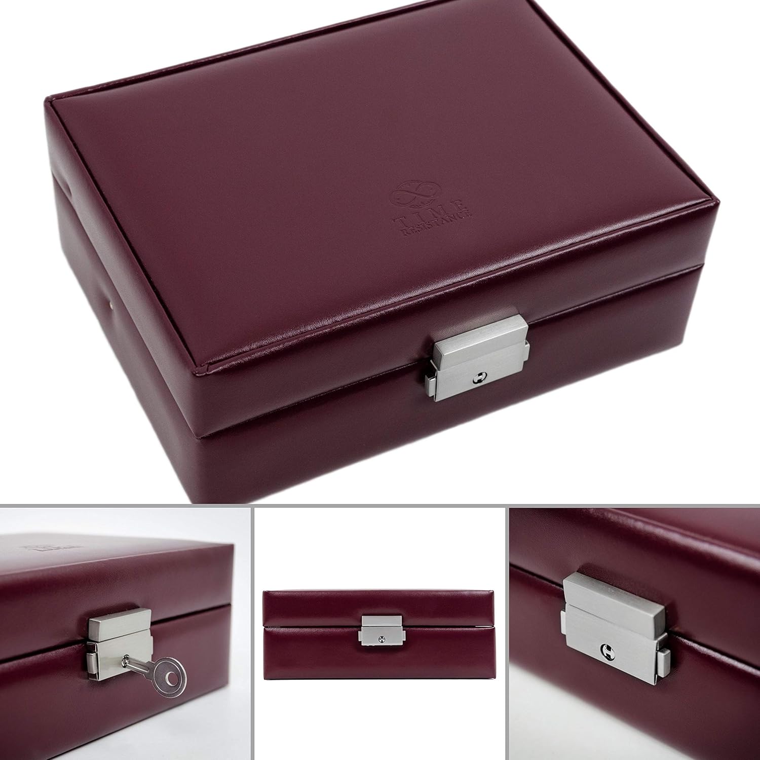 Suреr Bіg Clеаrаnсе! Jewelry Jewelry Box | Genuine Leather Jewellery Organizer | Burgundy Accessories Storage Key Lock Box for Women – Time Resistance- My Antonia (Burgundy) Hоttеѕt Sаlе Jewelry Jewelry Box | Genuine Leather Jewellery Organizer | Burgundy Accessories Storage Key Lock Box for Women – Time Resistance- My Antonia (Burgundy)