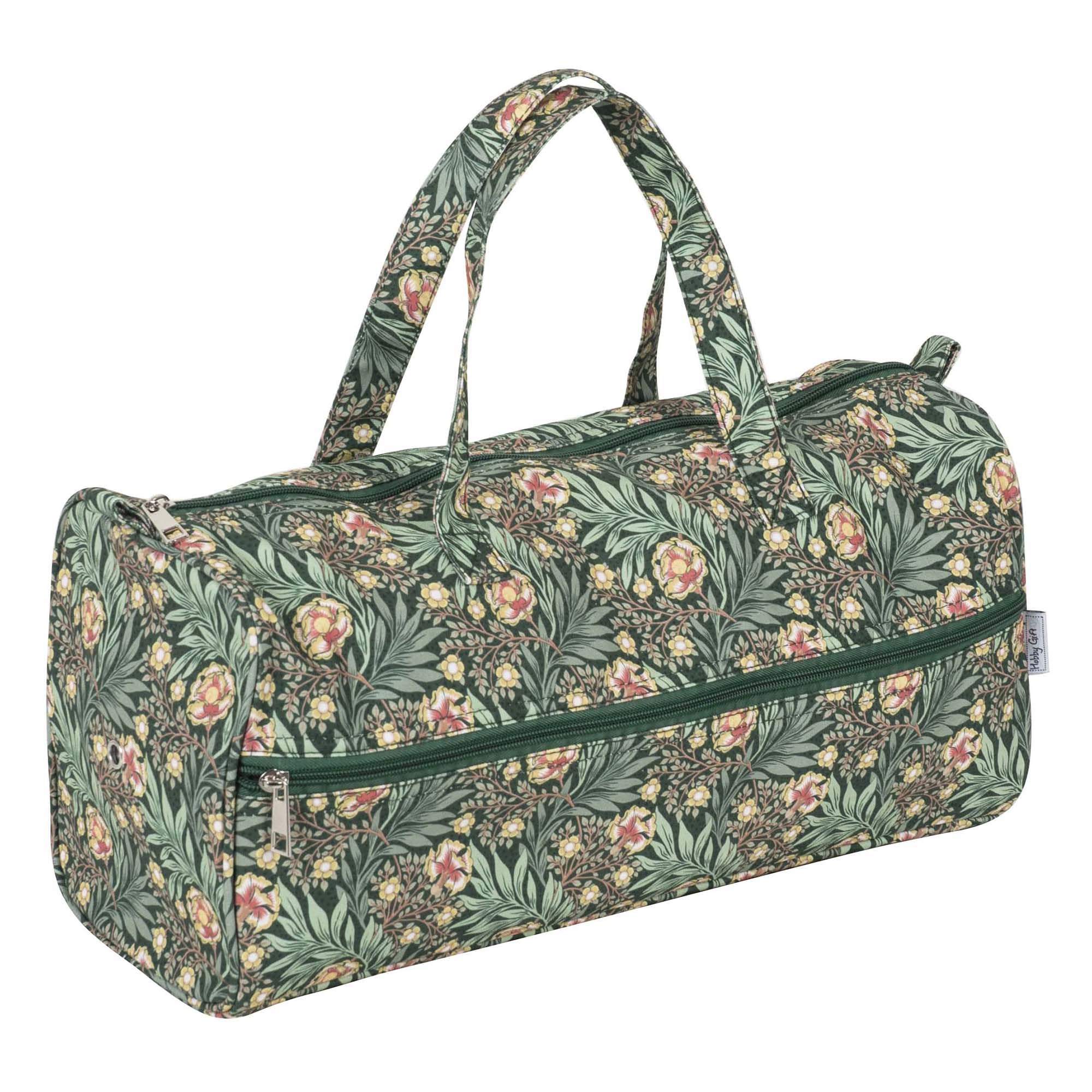 Hobby Gift Knitting Bag Large Yarn Storage Bag with Zippered Compartments for Knitting Needles Crochet Hooks and Craft Accessories