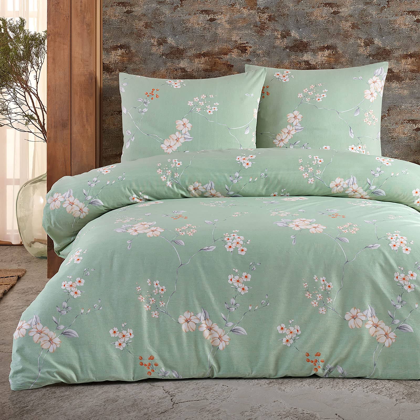 Buymax Bettwäsche Set aus 100% Baumwolle Renforcé, Streifen & Moderne Muster, mit Reißverschluss, Oeko-TEX Standard 100, Verschiedene Größen
