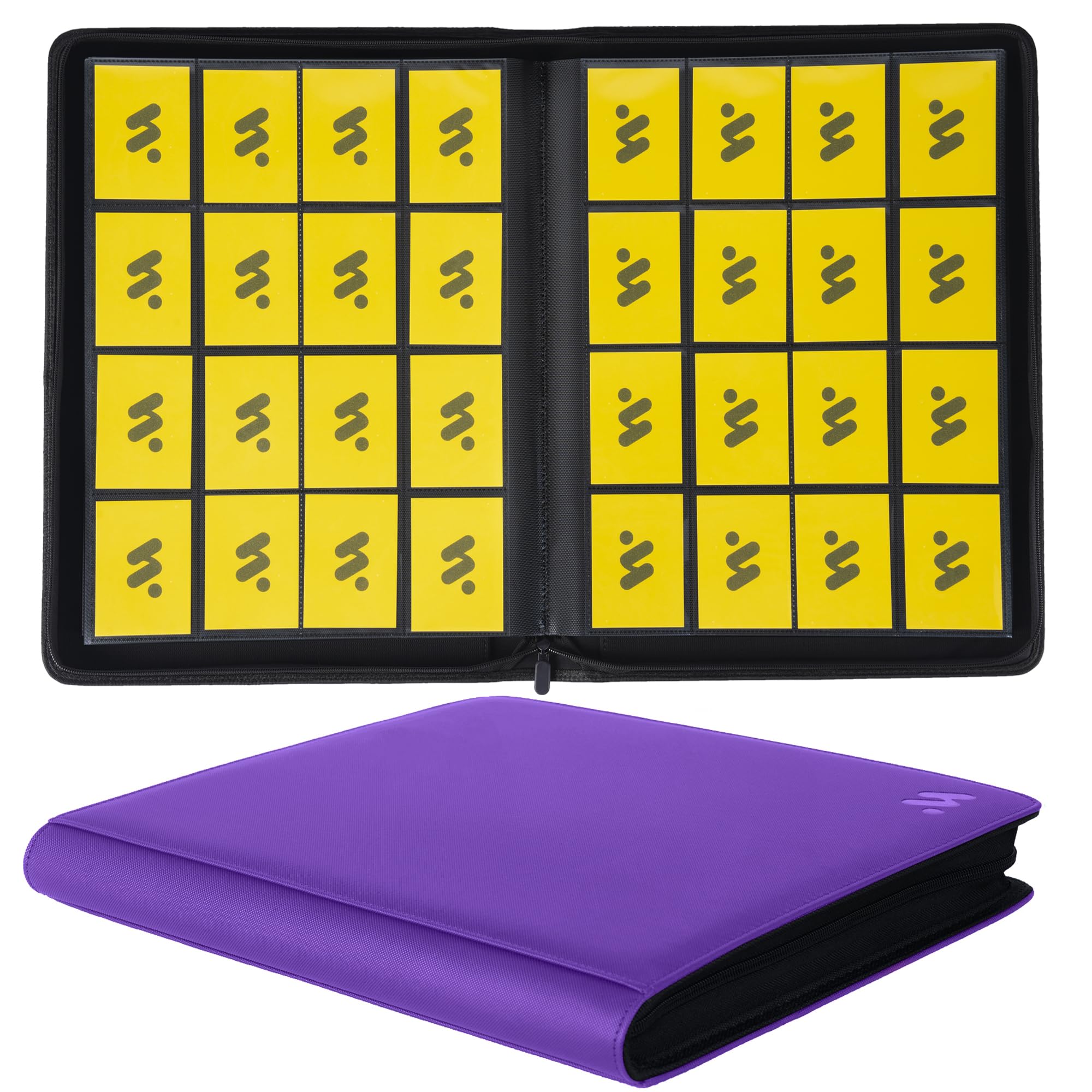 MORABTO Premium 1000+ Pockets Card Binder,16 Pockets Trading Card Binder Ringless Side Loading Trading Card Album Folder for TCG - Dark Purple — image 1