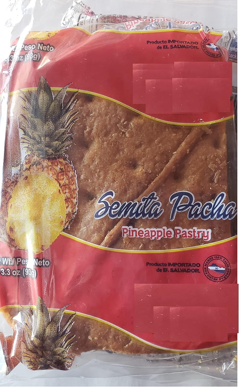 Semita de El Salvador Salvadorian Pastry Semita Pacha 3.3 oz (Pineapple, 4 pack