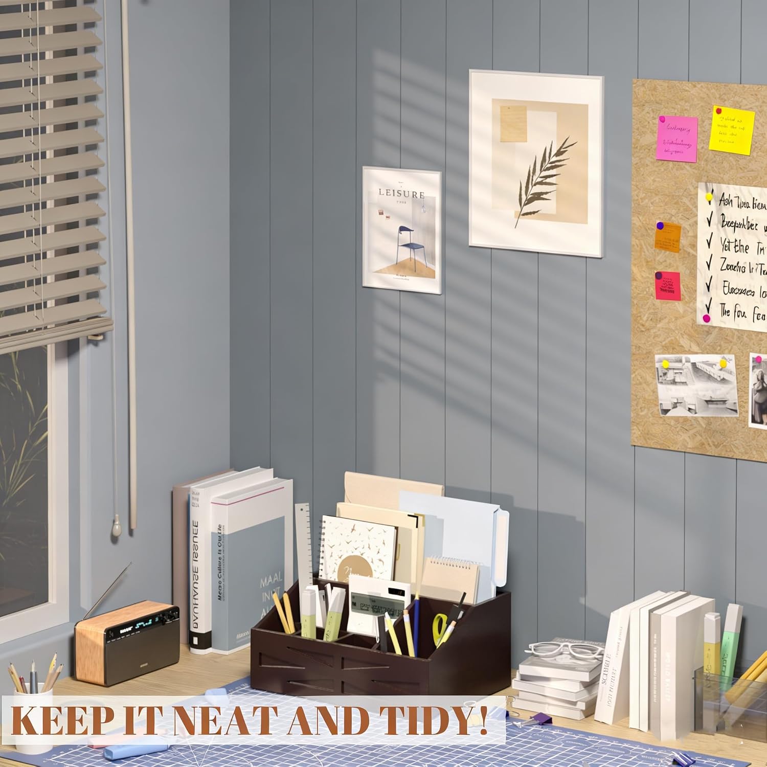 Large Mail Organizer Countertop,Farmhouse Desk and Kitchen Countertop Storage, Letter Sorter, Desk Mail Organizer and Bill Organizer, Desktop File and Paper Holder