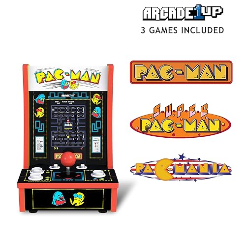 Miniatura 2 de Arcade1Up PAC-Man Countercade 3 juegos clásicos, consola retro con pantalla de 7 pulgadas, videojuego de mesa para sala de juegos