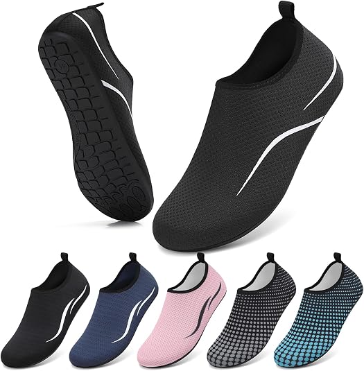 VOLHAL Wasserschuhe Herren Badeschuhe Damen Strandschuhe Schwimmschuhe Surfschuhe Aquaschuhe Breathable Schnelltrockend Schuhe Beach Pool Surfen Unisex
