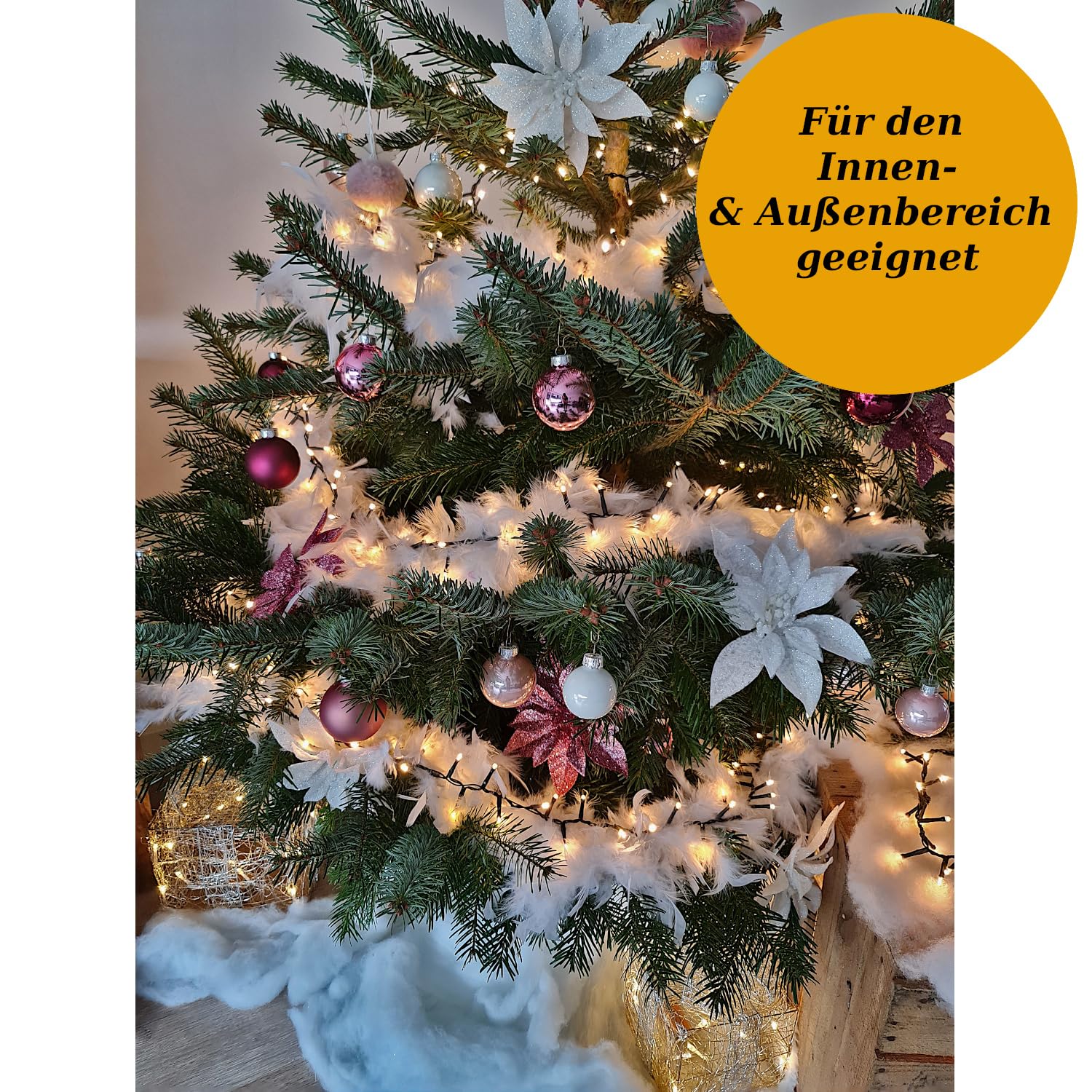 LED Lichterkette warmweiß 30m für den Innen- und Außenbereich (1500LED - 30Meter)