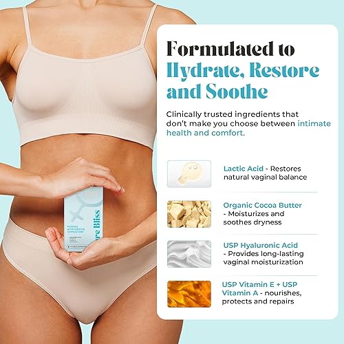 Miniatura 7 de Pure Woman Supositorio hidratante vaginal con ácido hialurónico, vitaminas A y E, 10 unidades