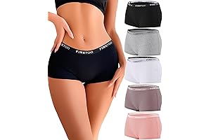Evari Women's Boy Shorts Underwear, Cotton Boxer Briefs Full Coverage Comfort Ladies...