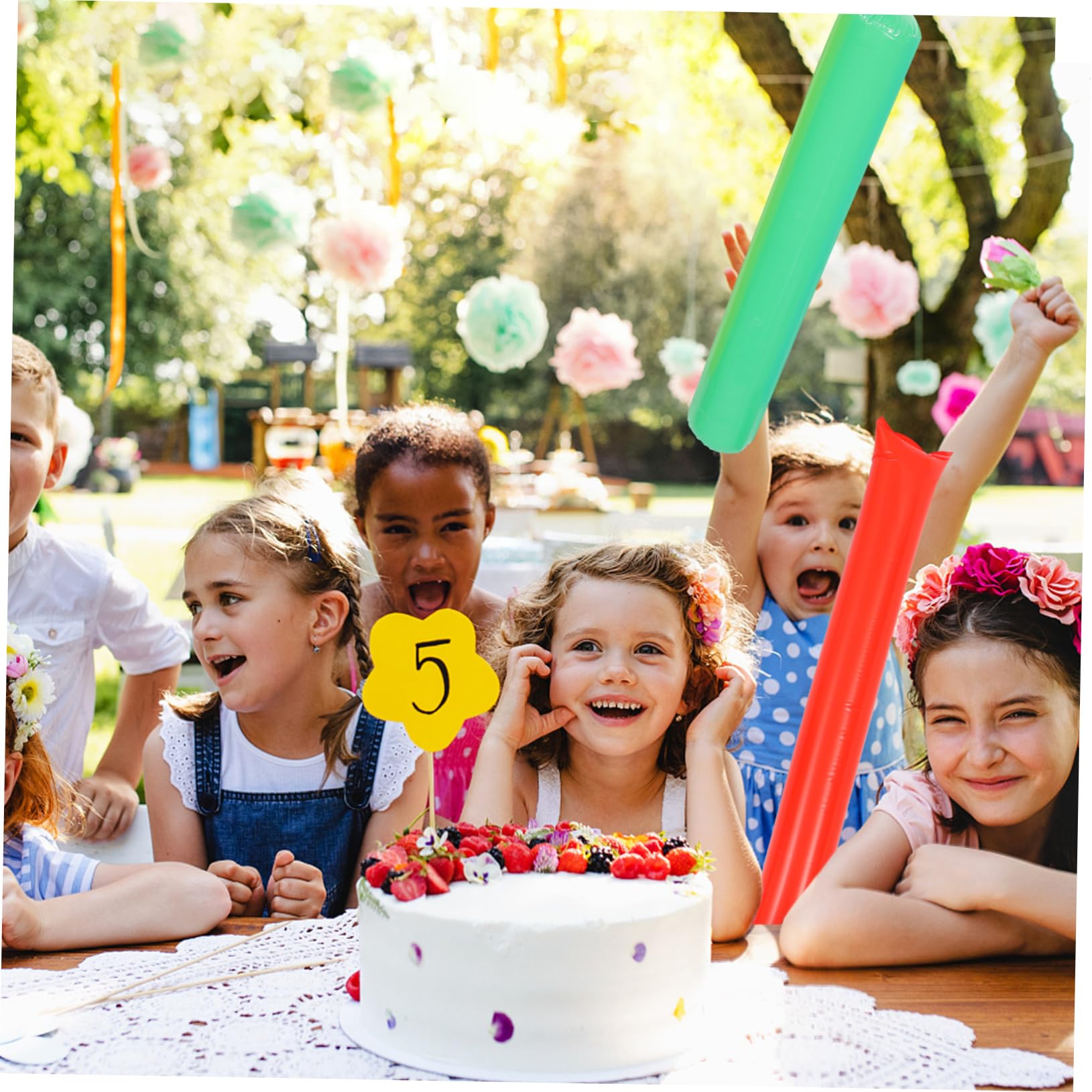 BESTYASH 8Pcs Inflatable Stick for Concert Cheering Sticks Multi Color Thunder Sticks for Parties Lightweight and Reusable Playthings for Celebrations and Outdoor