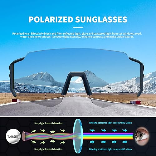 Miniatura 5 de Gafas de sol con protección UV para mujeres y hombres, lentes de sol de ciclismo, deportes al aire