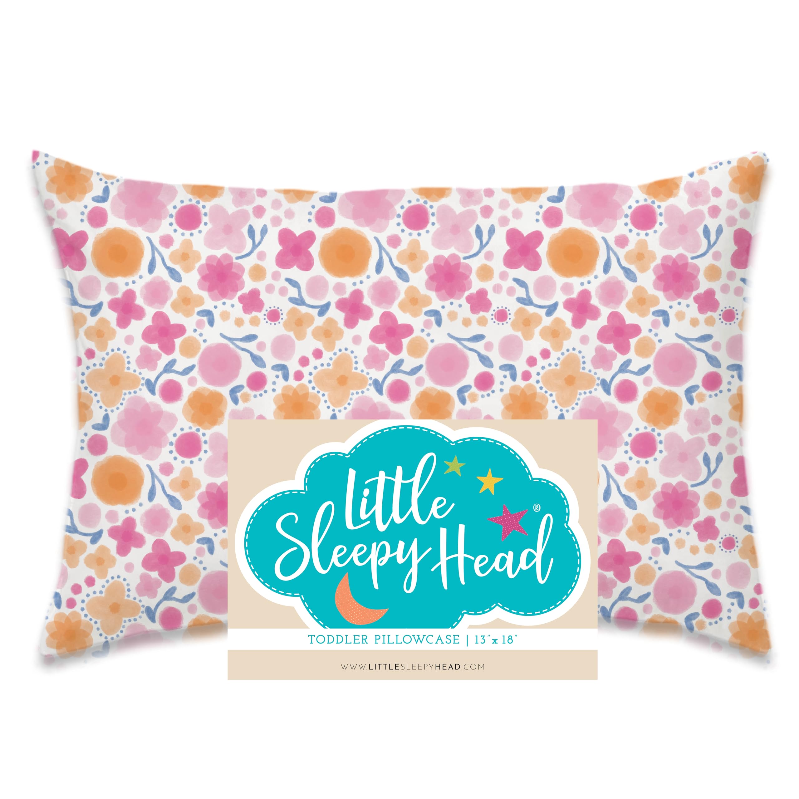 Little Sleepy Head Toddler Pillowcase, 100% Cotton & Hypoallergenic Pillow Case for Toddler Pillow, Snug Fit Envelope Pillowcase, 13x18 Pillowcase,