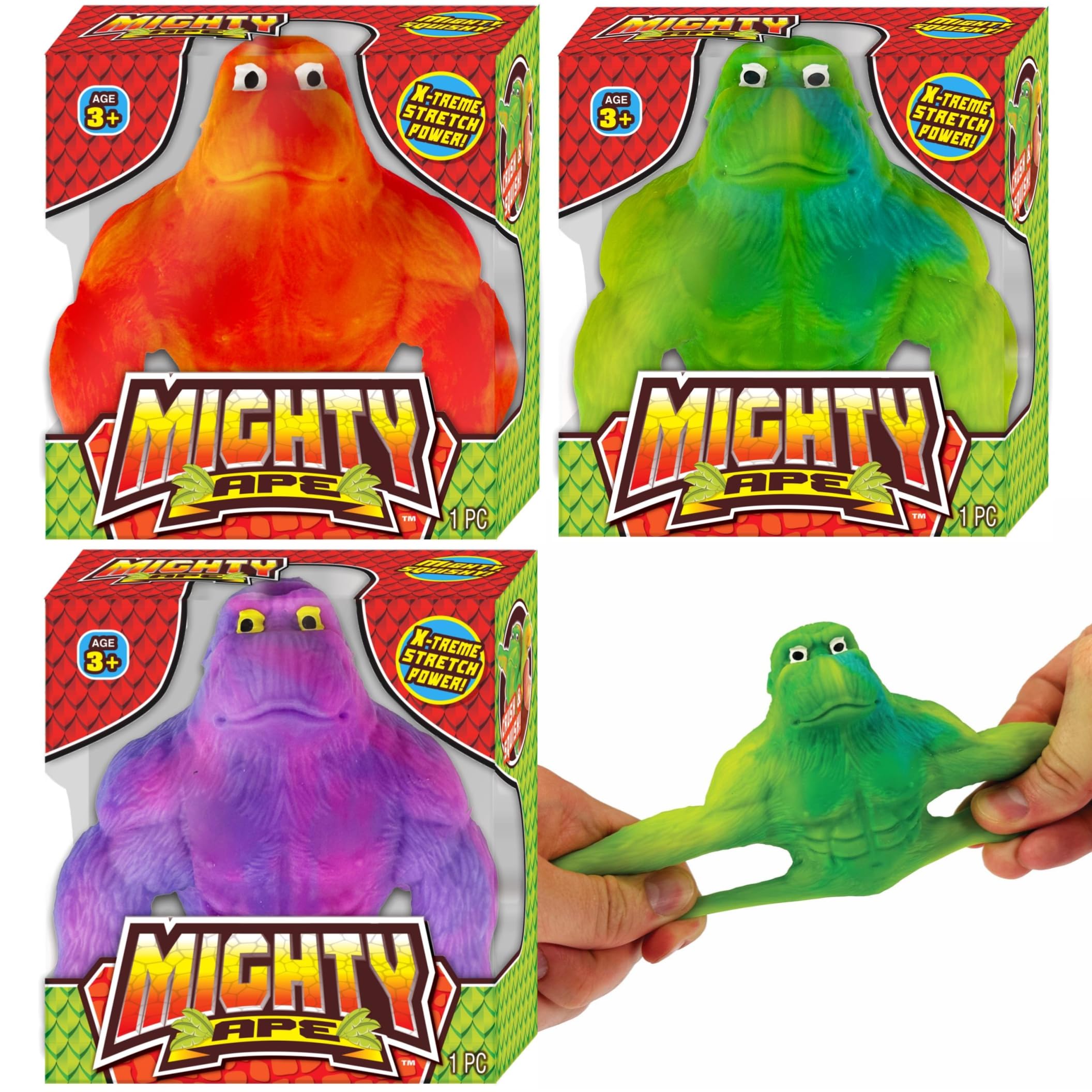 Amazon.com: JA-RU Mighty Ape Squishy Toy (Pack of 3). Extreme