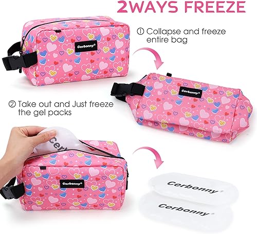 Miniatura 2 de Bolsa de almuerzo congelable, bolsa de aperitivos congelable, mini bolsa de refrigeración para viajes, trabajo, escuela, pequeña bolsa aislada,