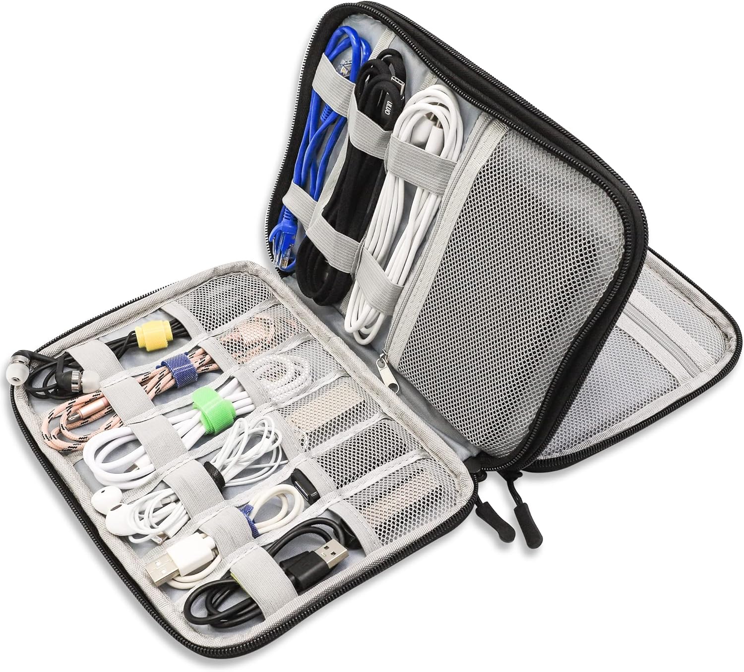 Teskyer Cable Organizer Bag, Portable Travel Cord Organizer case, All