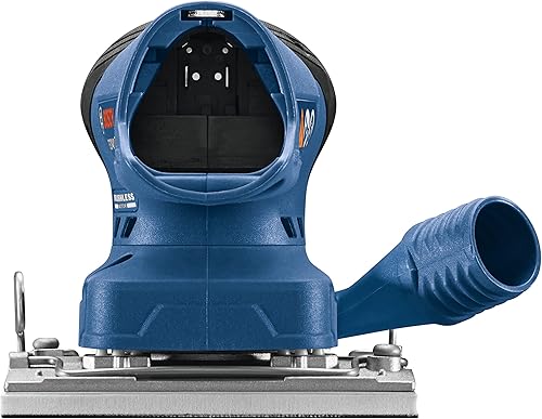 Miniatura 5 de BOSCH GSS12V-40N Lijadora de acabado orbital sin escobillas de 12 V Max con bolsa de polvo, hoja de 1/4 y 1/3 (herramienta desnuda)